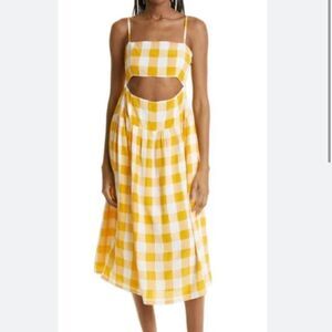 NWT Autumn Adeigbo - Lillian Gingham
Cutout Midi Sundress-C18